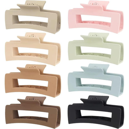 Mandydov 8 Pcs Large Hair Claw Clips front view for thick hair