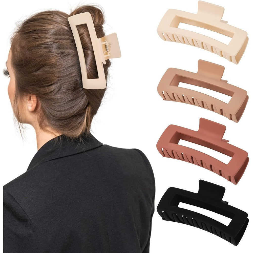 Minmunjiu 4 pack extra large matte claw clips front view
