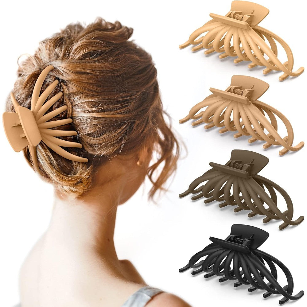 Opaul extra large hair claw clips 4 pack front view