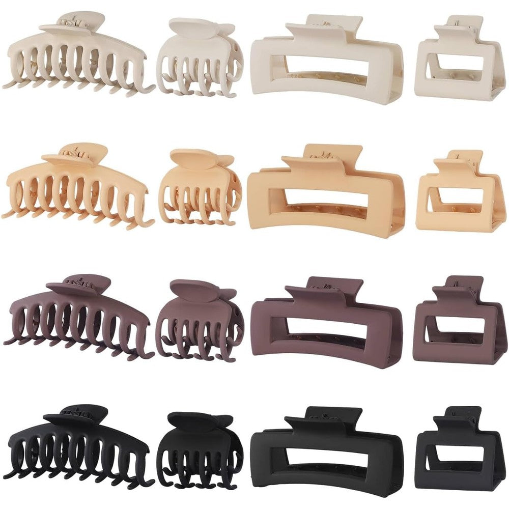 New Live 16 piece hair clip set featuring various matte claw designs.