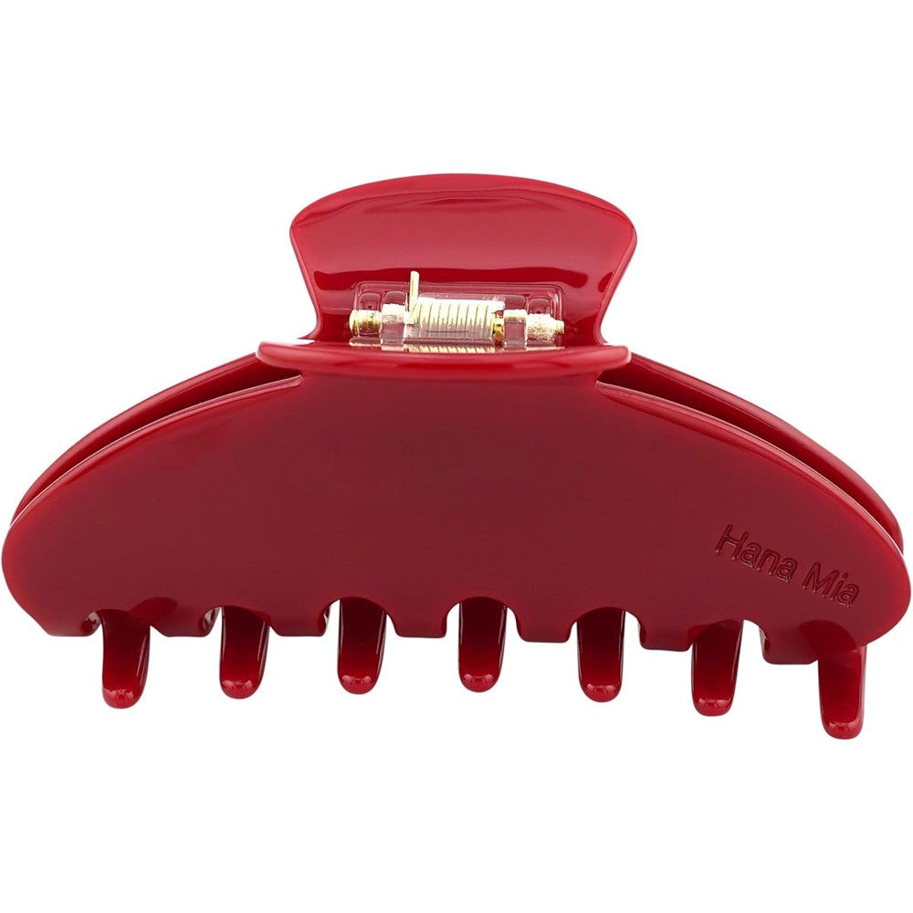 Hana Mia luxury red acetate claw clip front view
