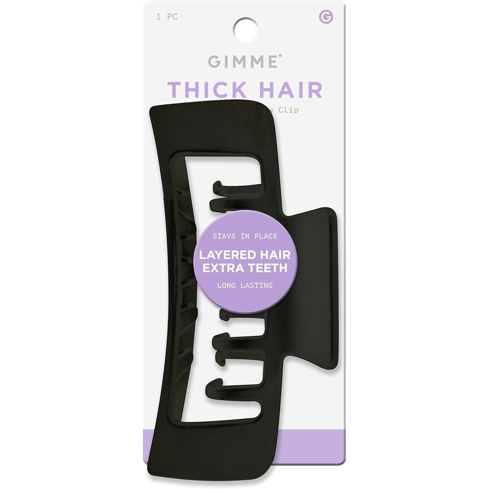 Gimme Beauty XL Rectangle Claw Clip Duo in black