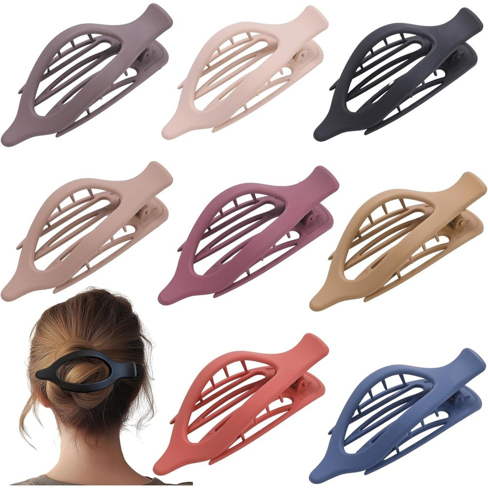 Centstar 8 pack flat hair clips front view for styling