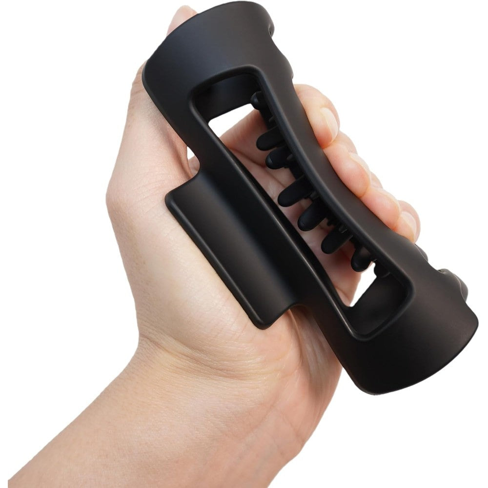 SIVSEA Cloud Clips soft flexible cozy claw clip front view matte black hair accessory