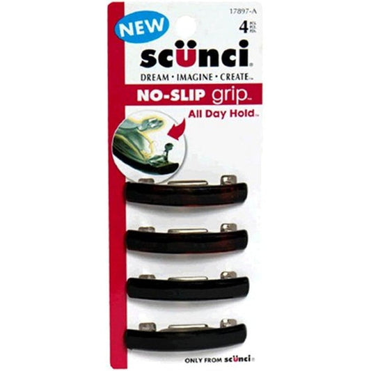 Scunci No Slip No Damage Auto Clasp Hair Barrettes Front View