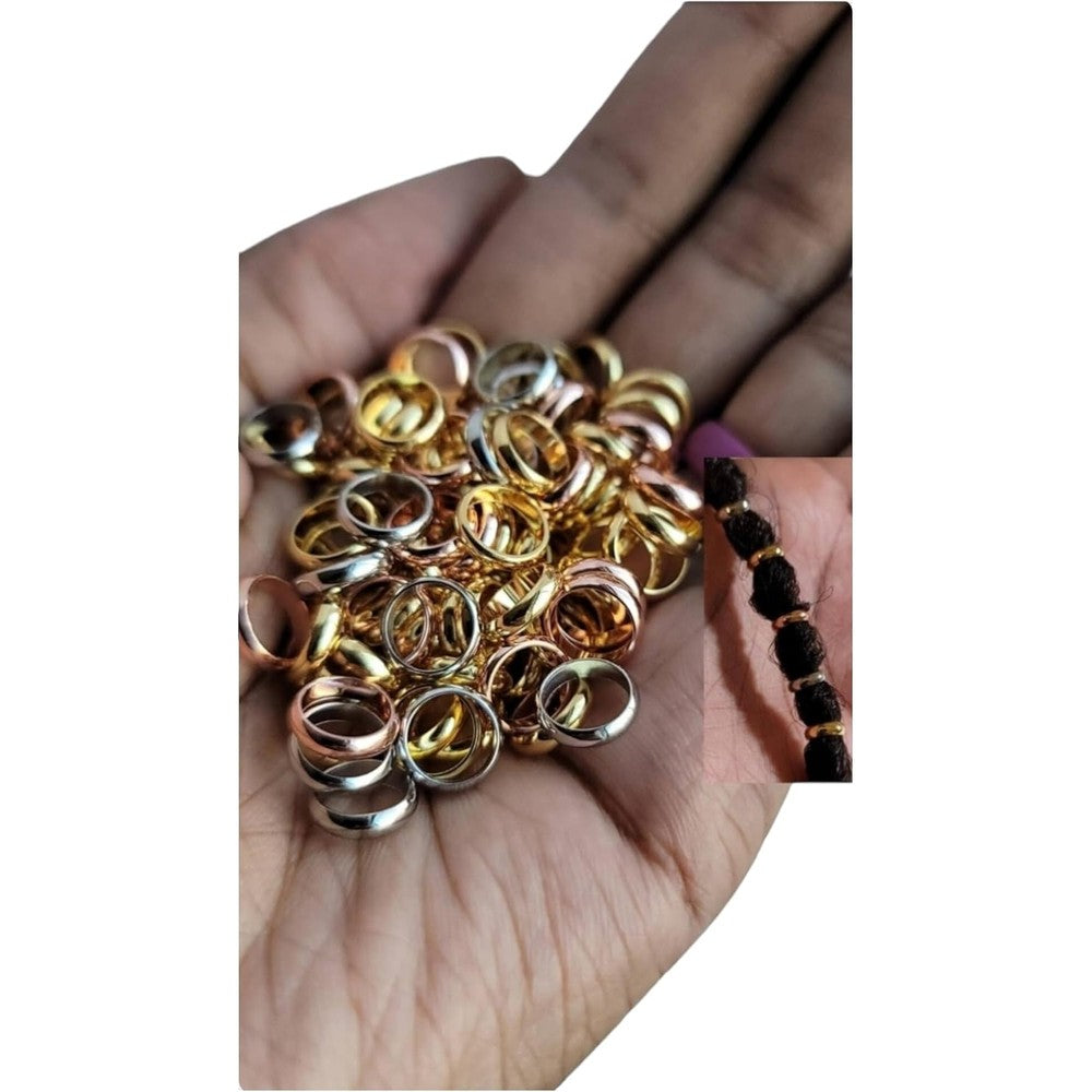 Bead It Wear It Love It stainless steel hair beads front view showing copper finish
