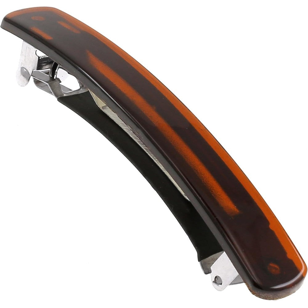 Camila Paris CP3557 French hair barrette clip front view showing classic tortoise shell pattern