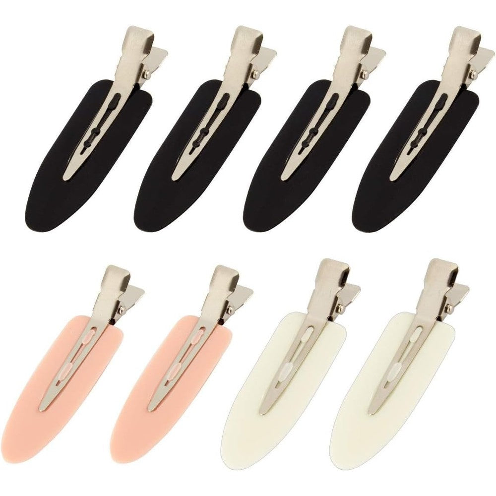 Madholly eight pieces no bend hair clips front view for creaseless makeup styling
