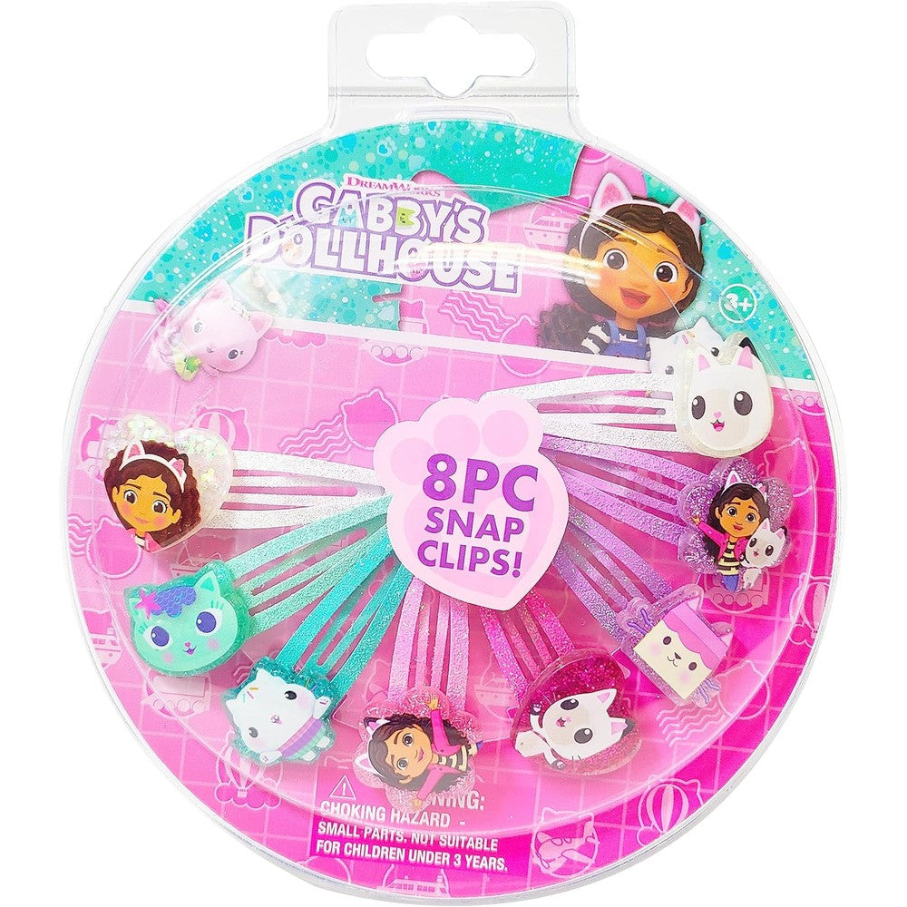 LUV HER Gabbys Dollhouse kids snap hair clips eight pack front view package