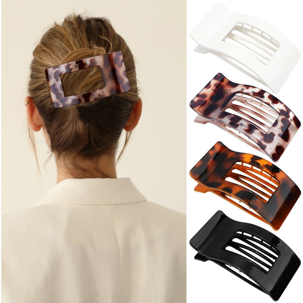 Velscrun flat hair clips front view matte finish