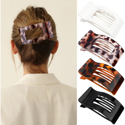 Velscrun flat hair clips front view matte finish