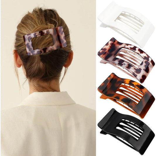 Velscrun flat hair clips front view matte finish