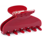Maorulu cherry red acetate hair claw clip front view