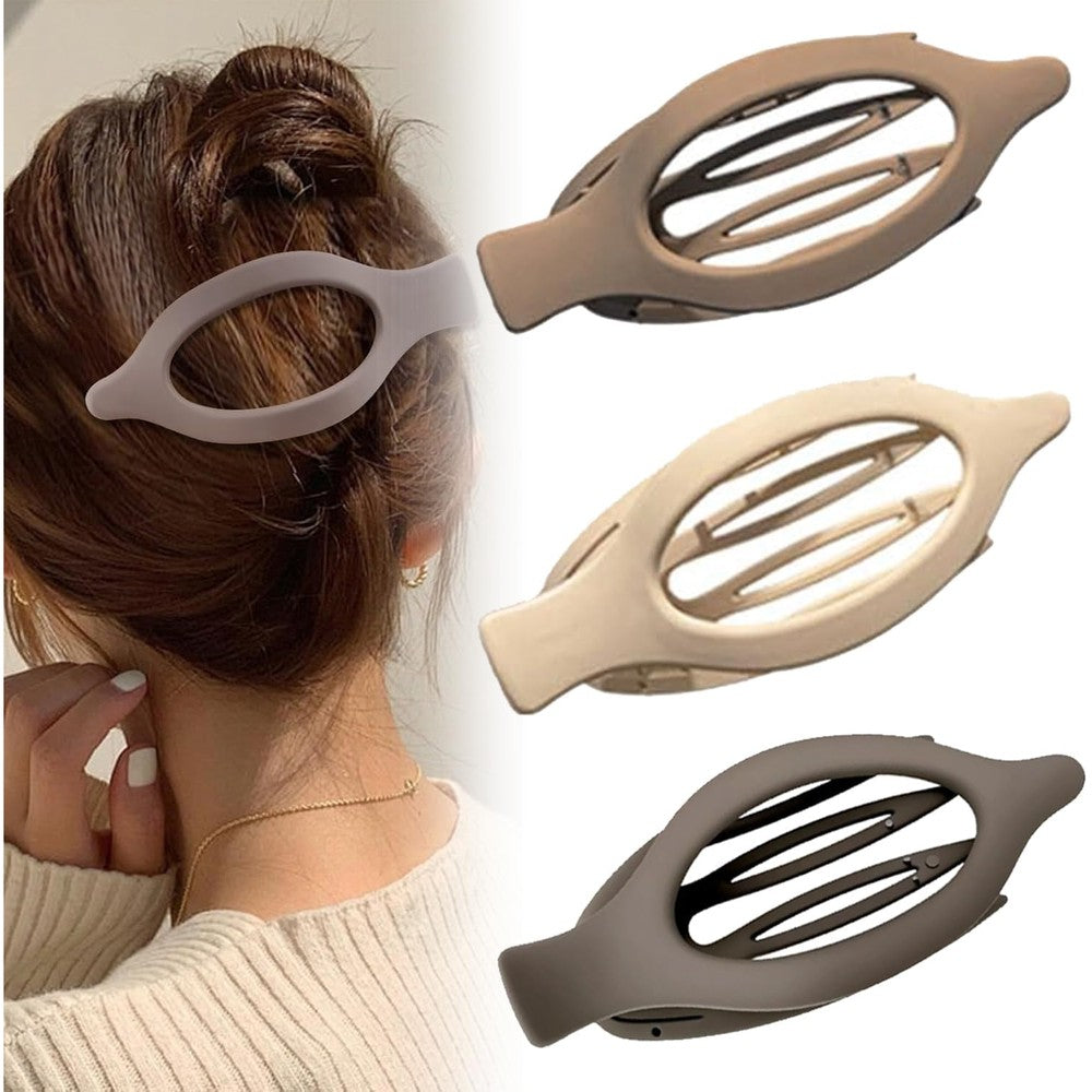 Nekska flat hair clips front view for styling
