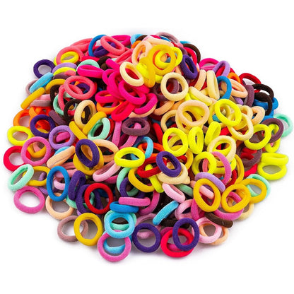 TVINLIK multicolor cotton hair ties front view pack of 350 elastic bands