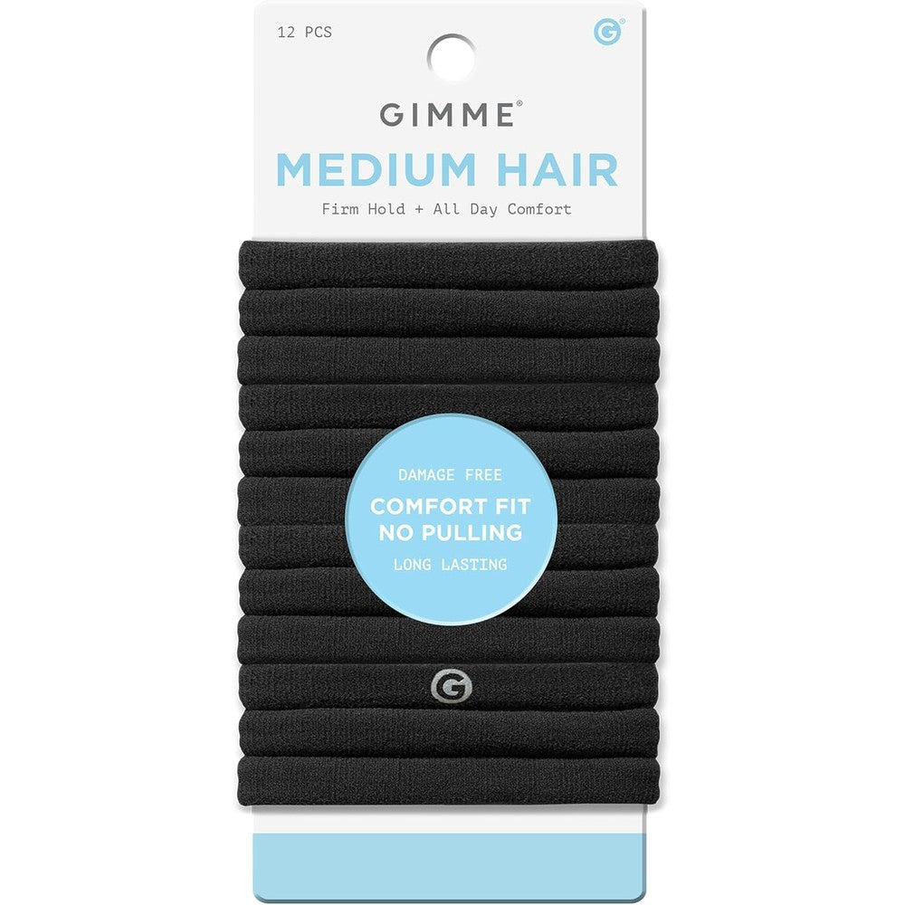 Gimme Beauty Medium Hold Hair Bands front view of the 12 pack packaging