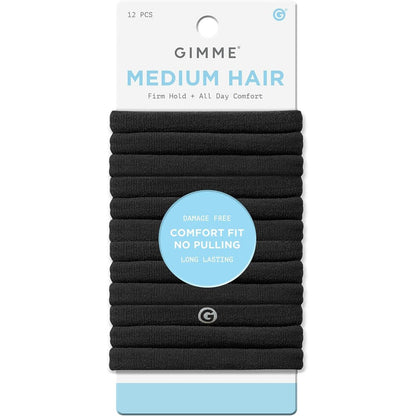 Gimme Beauty Medium Hold Hair Bands front view of the 12 pack packaging