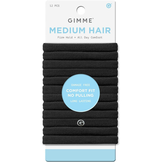Gimme Beauty Medium Hold Hair Bands front view of the 12 pack packaging