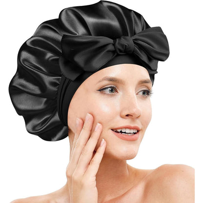 Doitory Silk Bonnet For Sleeping Women front view showing adjustable tie band