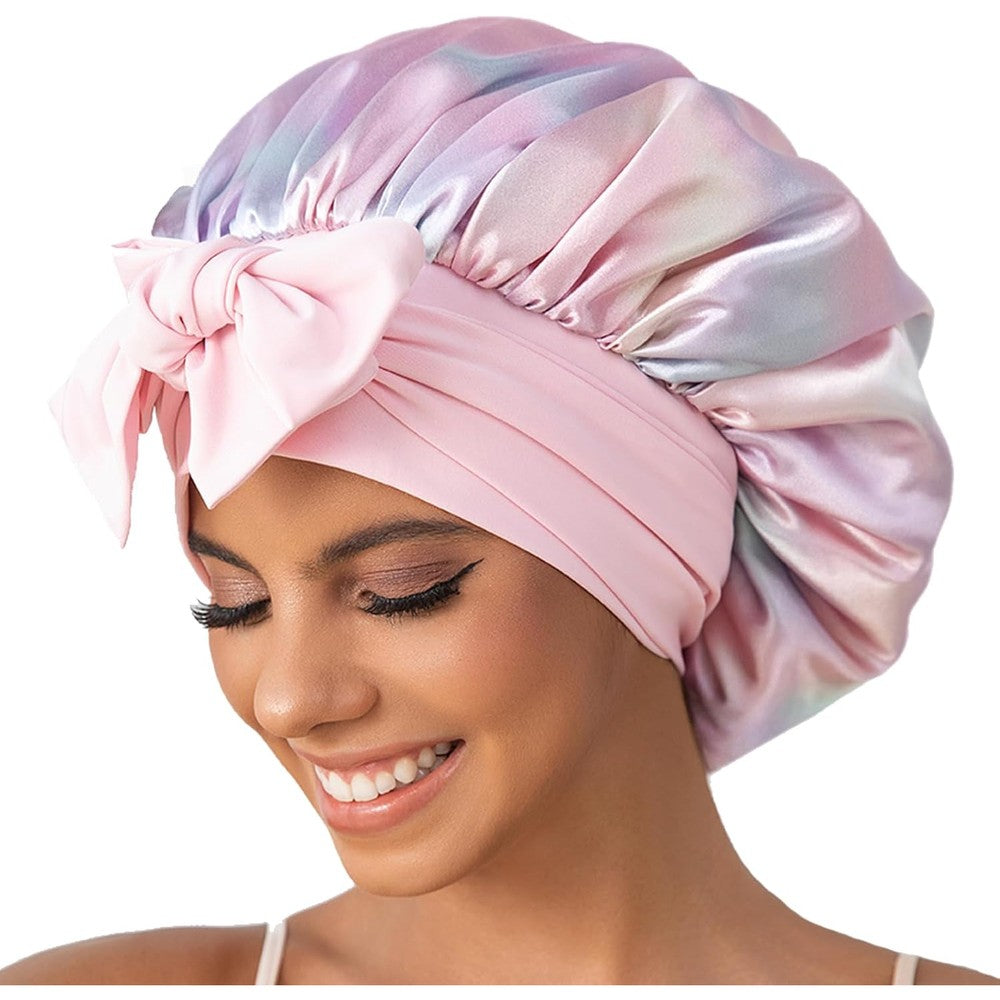 GDTOGRT satin silk bonnet front view hair protection cap