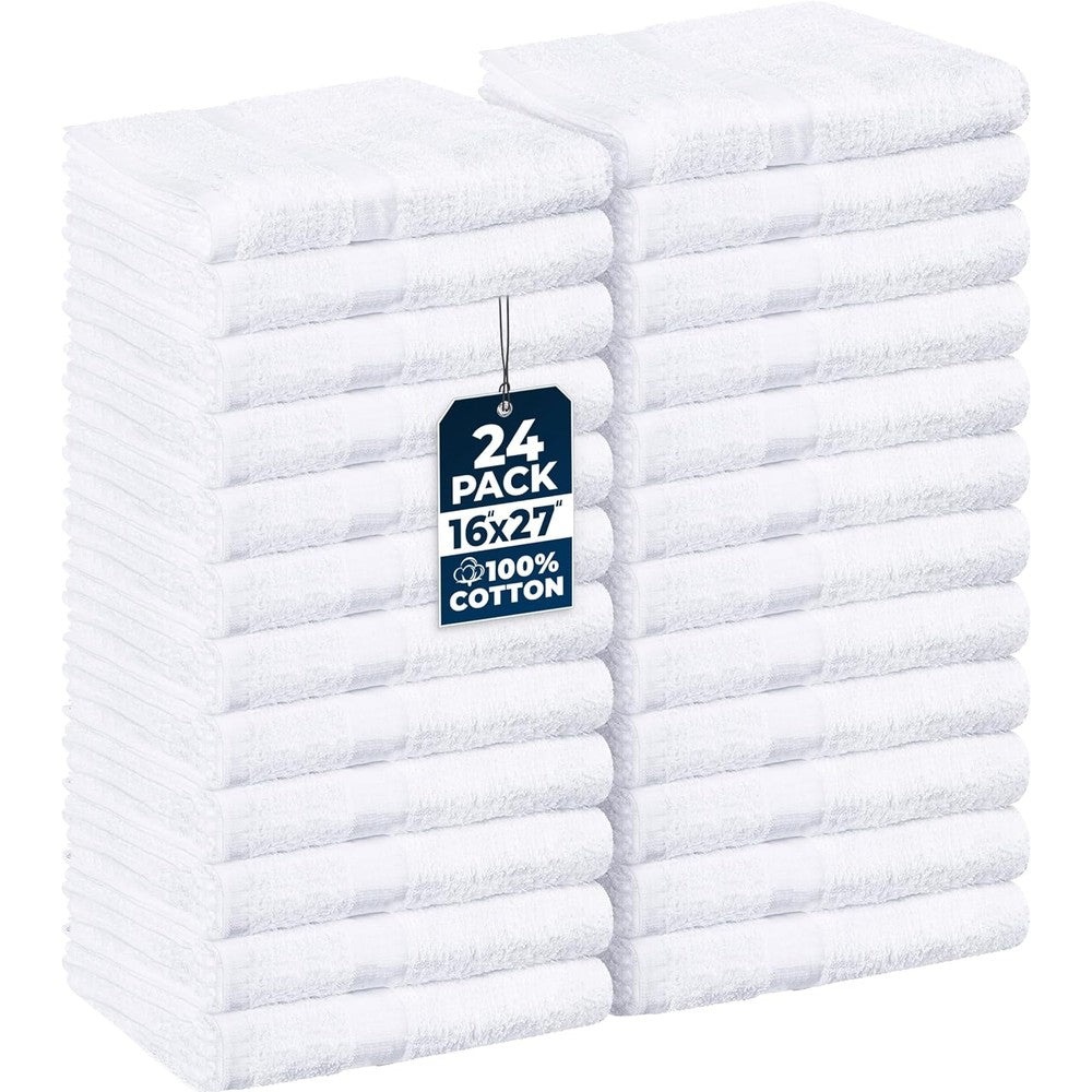 Utopia Towels 24 pack salon towels front view white