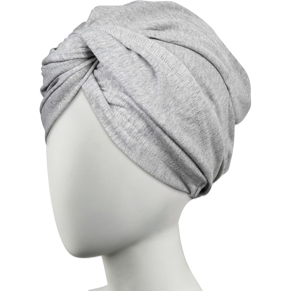 Conair cotton hair towel wrap in gray front view