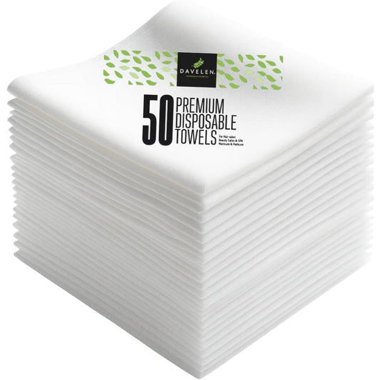 Davelen disposable large luxury towels 50 count pack front view