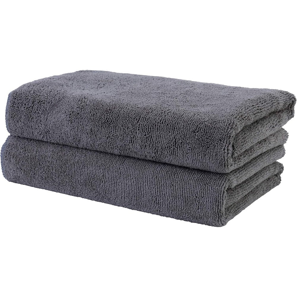 Polyte professional microfiber hair drying salon towel 2 pack front view