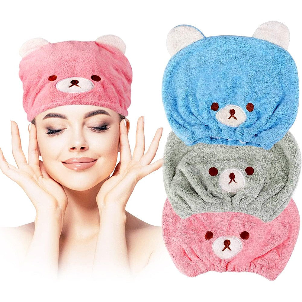 Lamoutor kids hair drying towel set front view