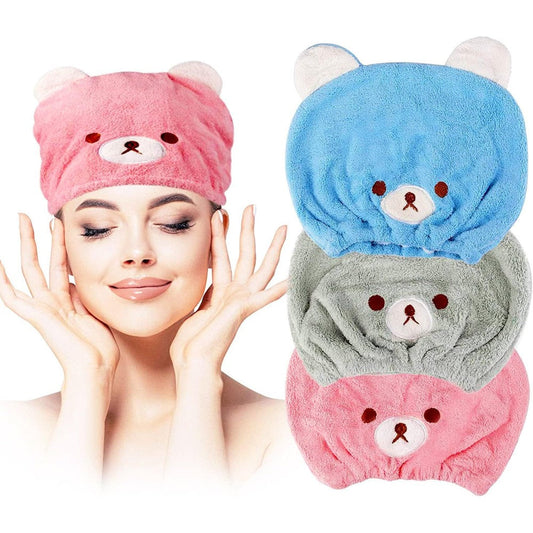 Lamoutor kids hair drying towel set front view