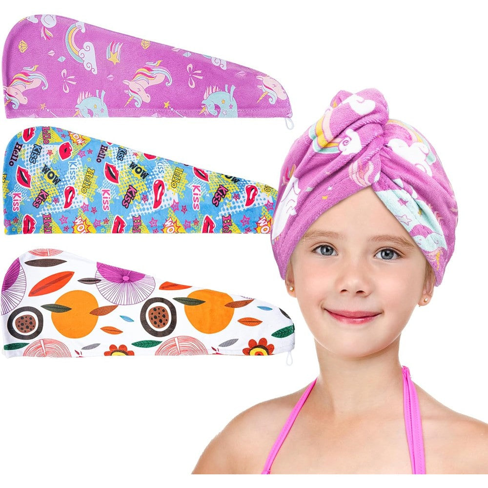 Ellewin microfiber hair drying turban front view