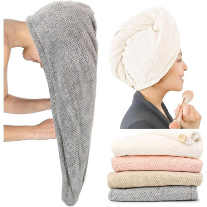 Rolshol microfiber hair towel wrap set of four front view