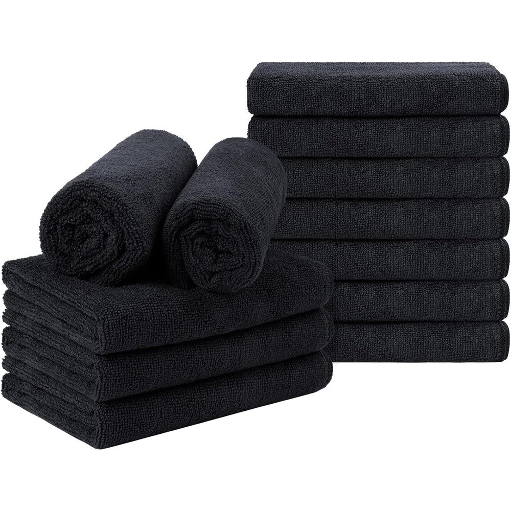 Orighty black salon towels pack of 12 front view