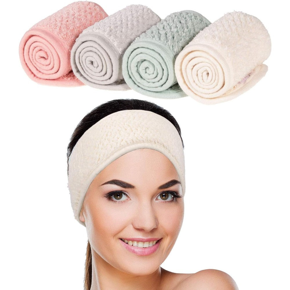 Whaline 4 pack spa facial headband set front view