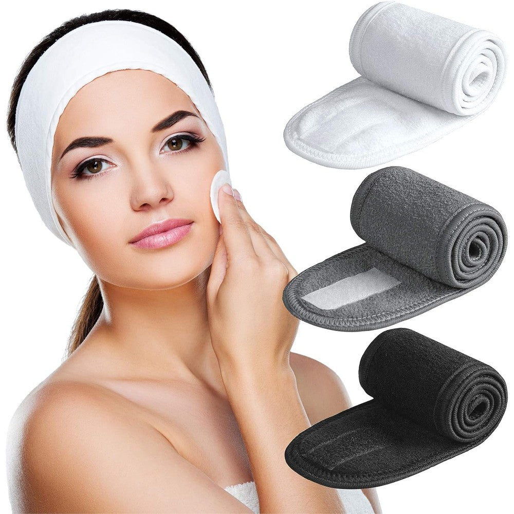 Denfany Spa Headband 3 Pack front view for skincare