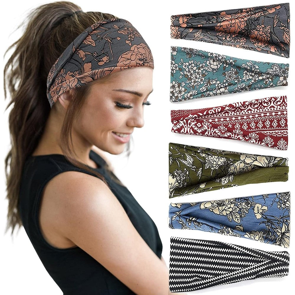 Huachi Boho headbands six pack front view
