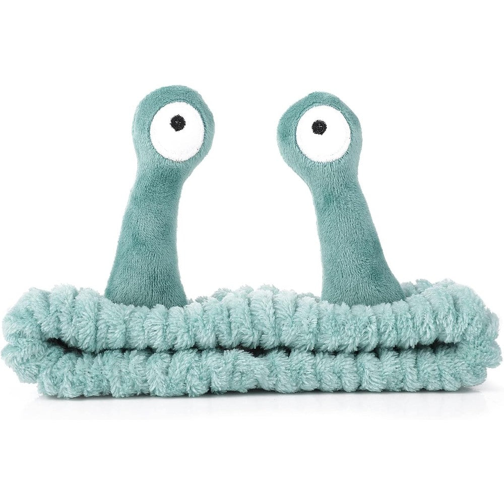 Molain cartoon snail face wash headband green front view