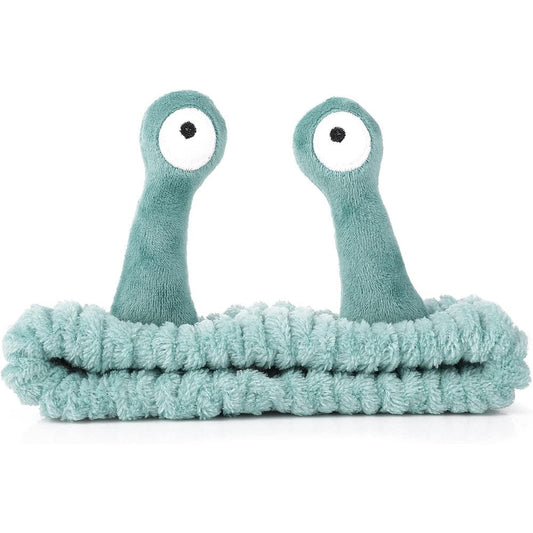 Molain cartoon snail face wash headband green front view