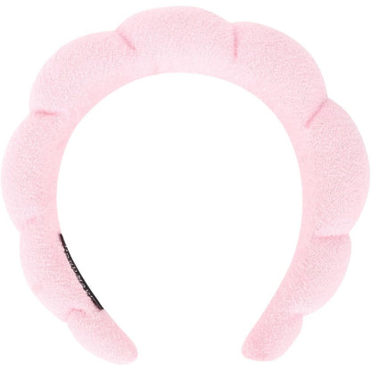 Aopwsrlyi pink puffy spa headband front view for skincare