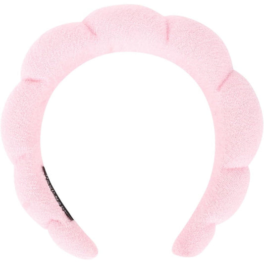 Aopwsrlyi pink puffy spa headband front view for skincare