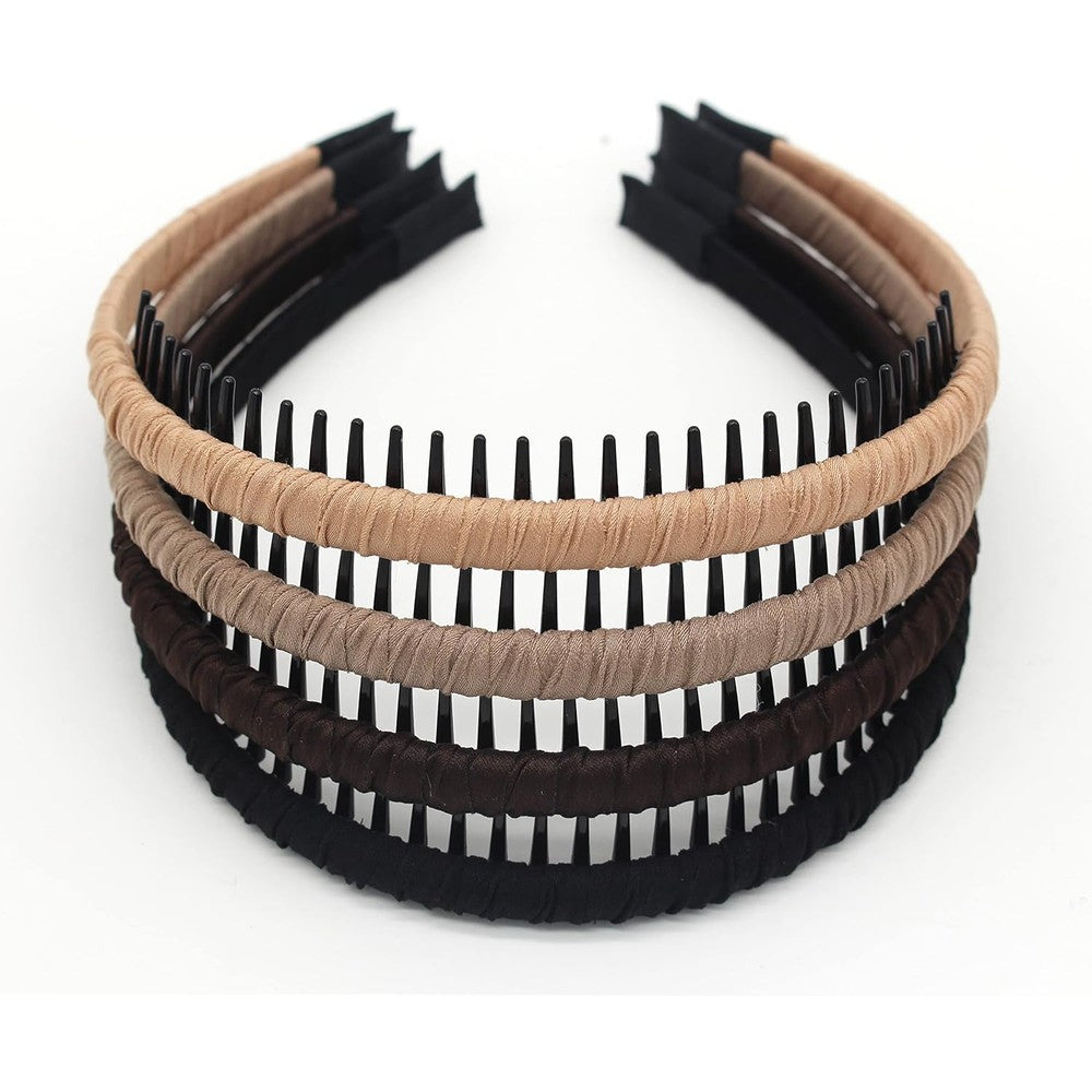 Wovowowo non slip zig zag headbands 4 piece set front view