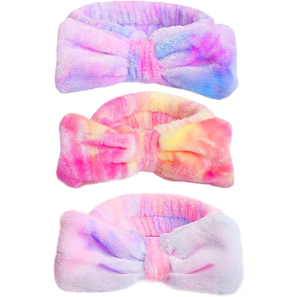 Wsyub fuzzy spa headband front view for skincare