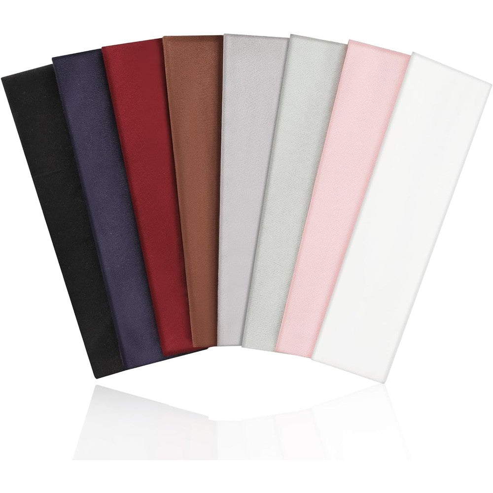 Fishinsea 8 Pack Sport Headbands front view showing assorted colors