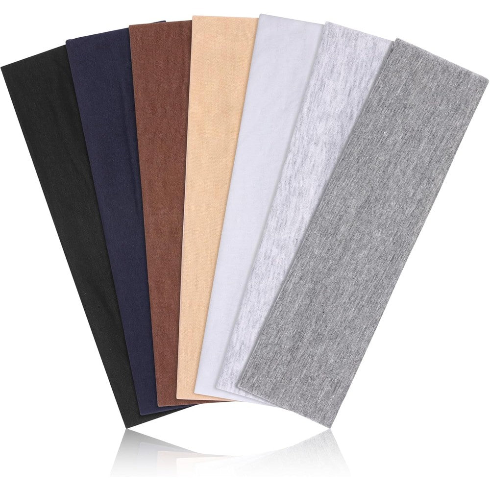 DiyJibb 7 piece cotton headband set front view