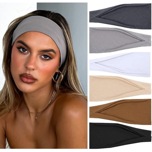 Terse non slip thick headbands set of 6 front view