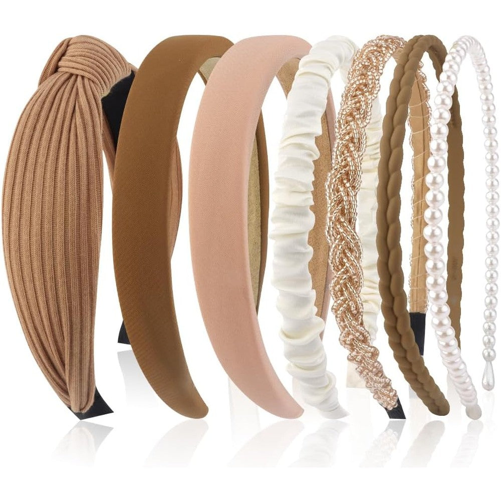 Ahoney 7 pack neutral headband set front view