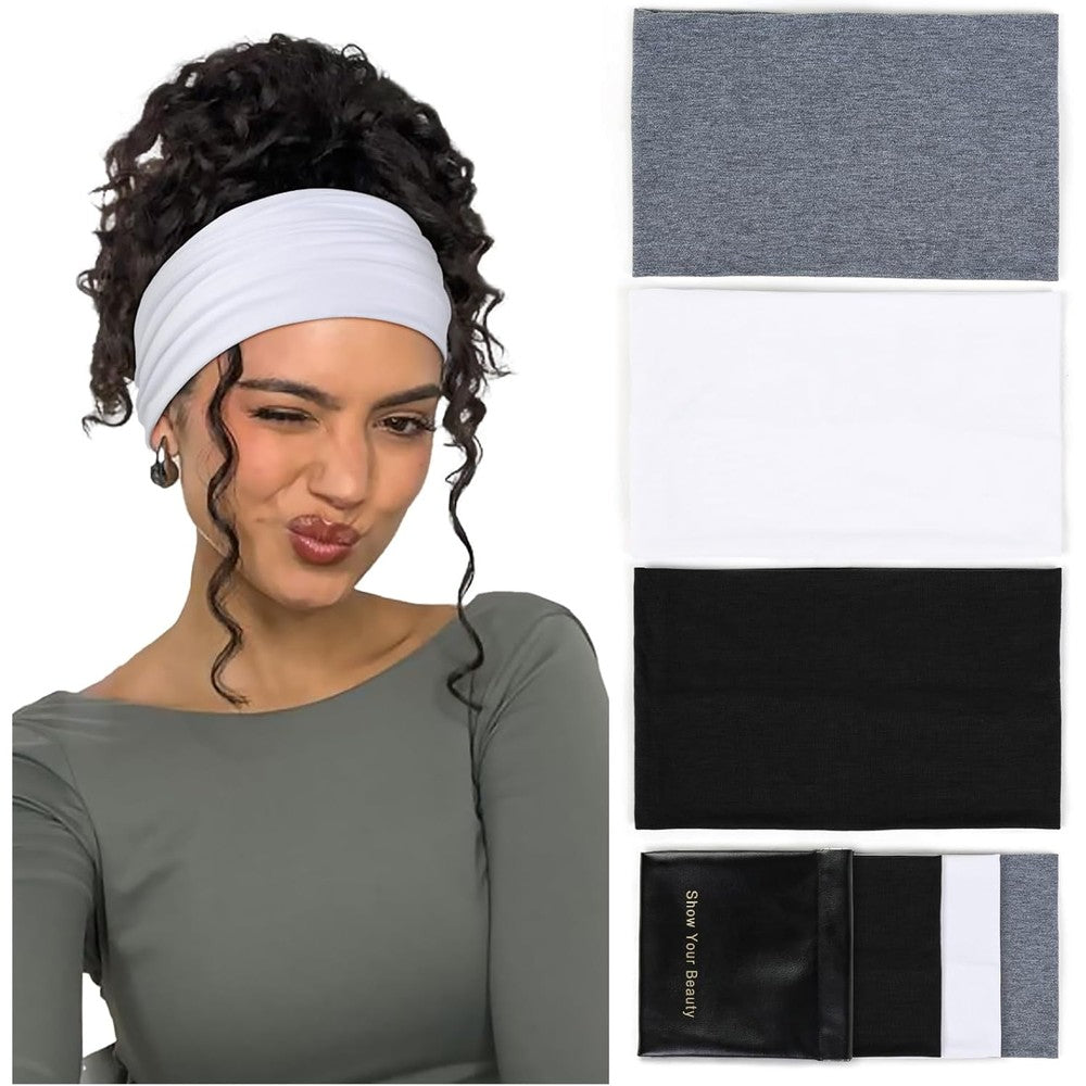 Huachi wide boho headbands for women front view