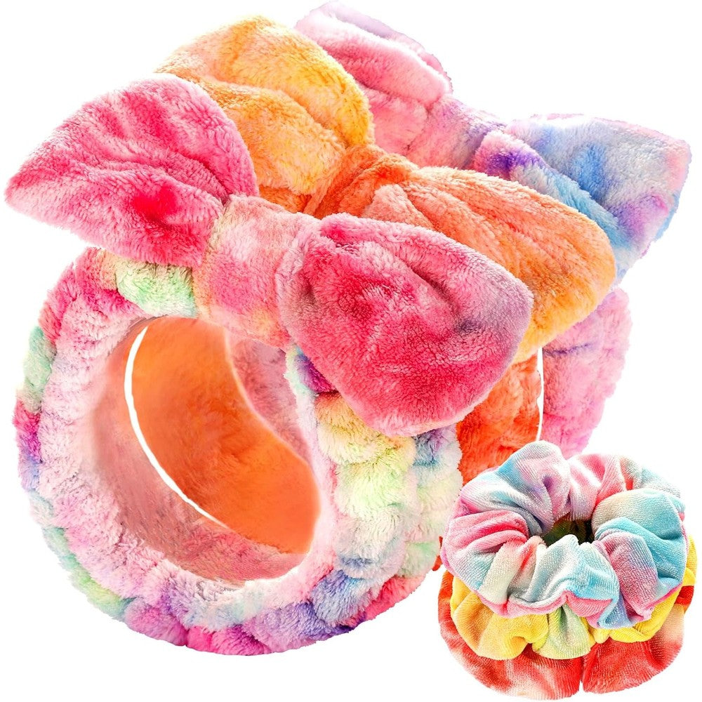 Leobro spa headband and scrunchie set front view
