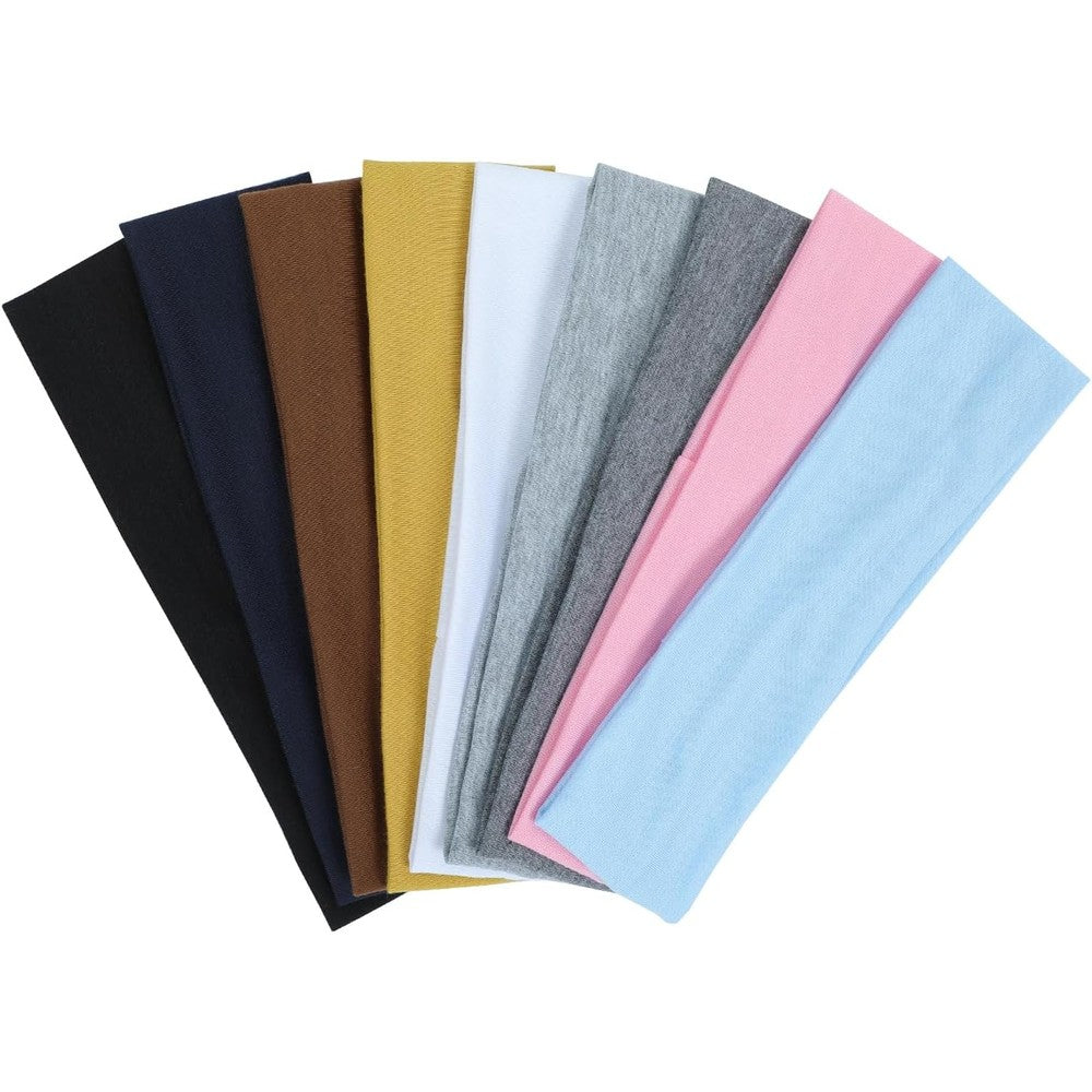 Ainitops 9 piece non slip headband set front view