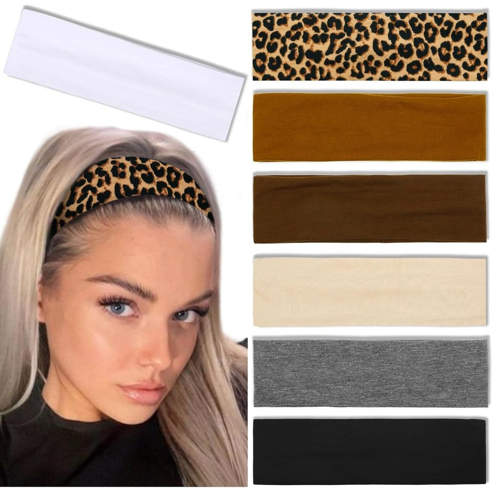Tobeffect non slip elastic headbands 7 pack front view